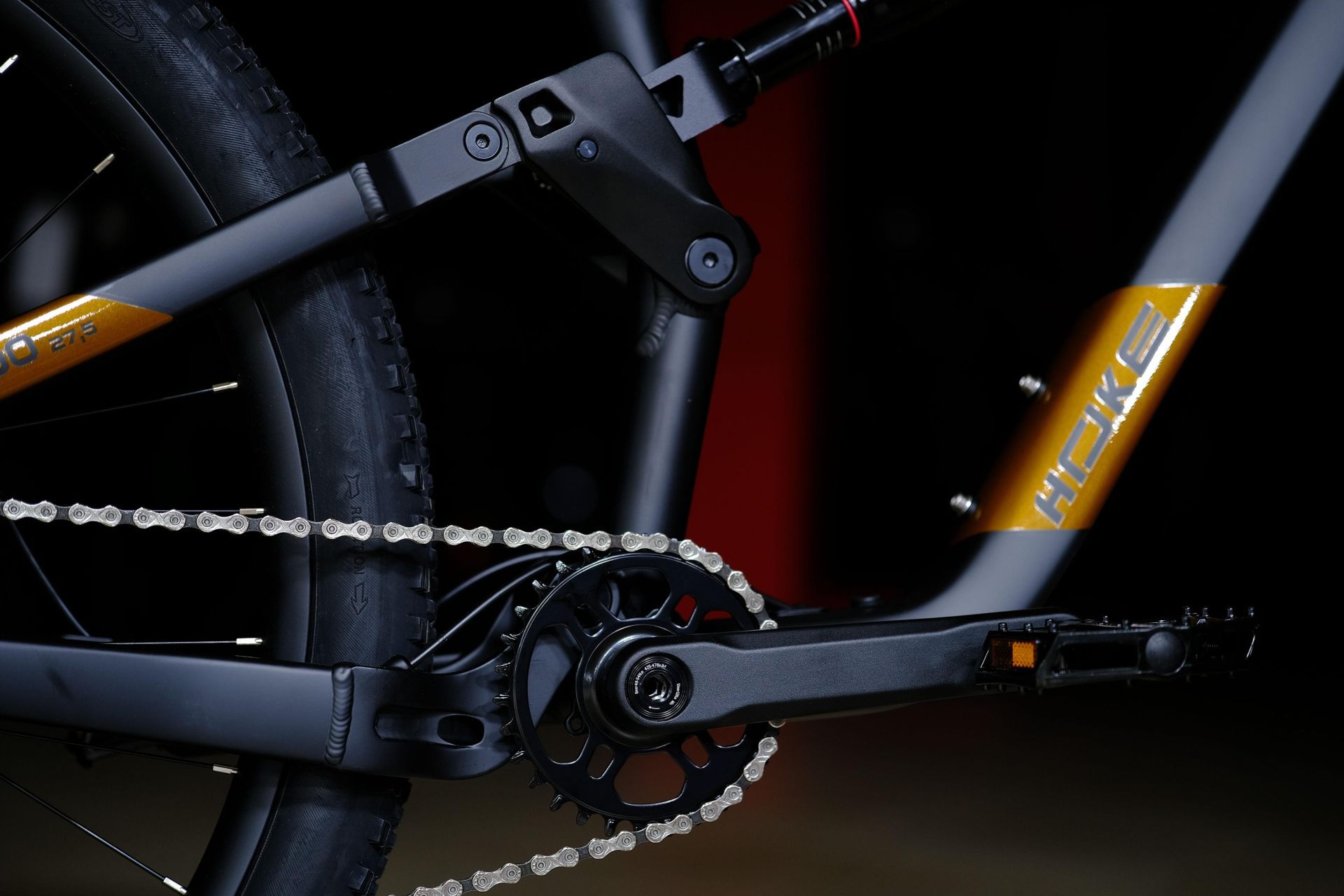 Система (шатун)  Prowheel RMZ-MD25S-TT HOKE FS 300- 27,5 матовый чёрный-коричневый 18