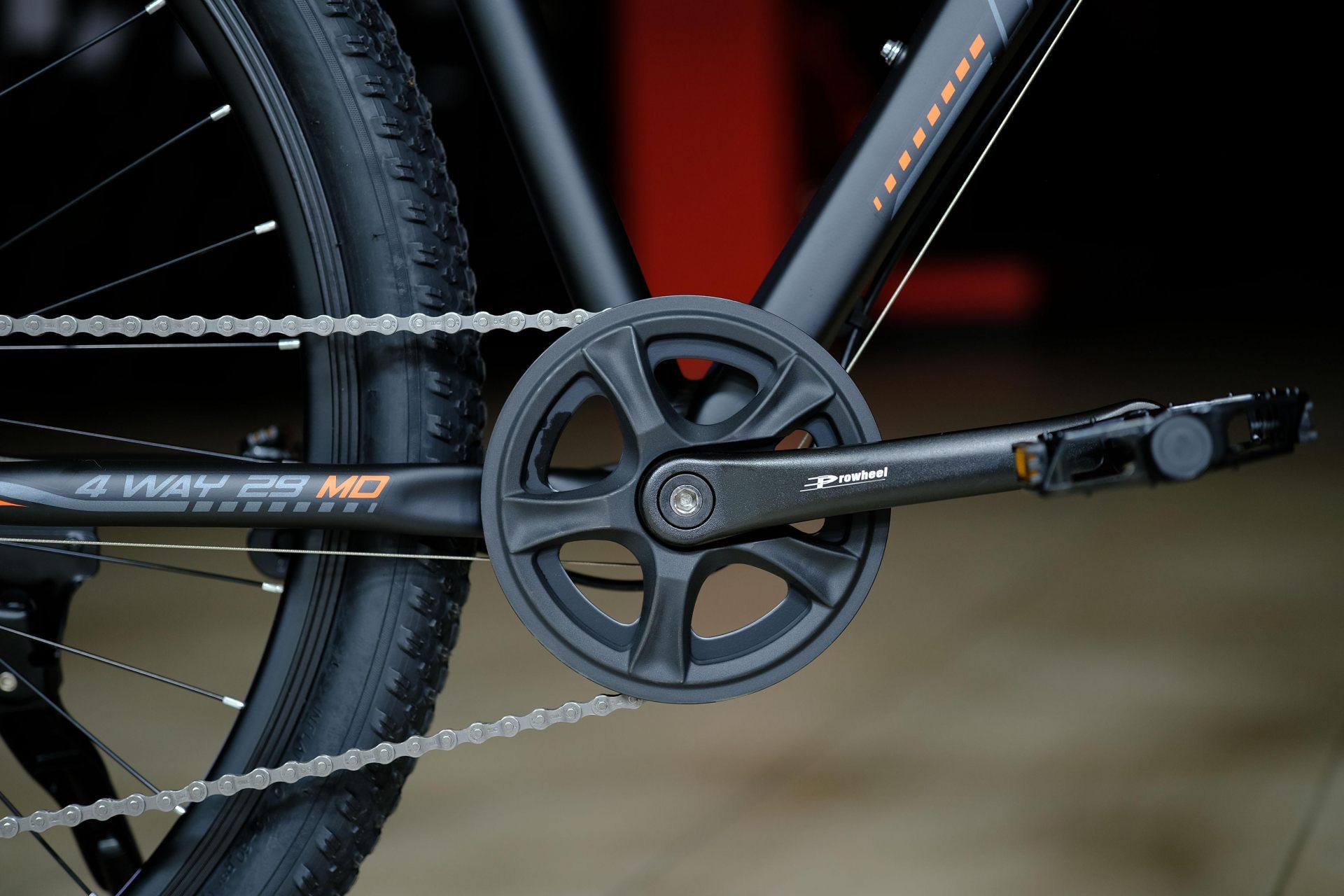 Система (шатун) алюминий 36T под квадрат Prowheel HOKE 4 Way 29 HD матовый чёрный-оранжевый 19